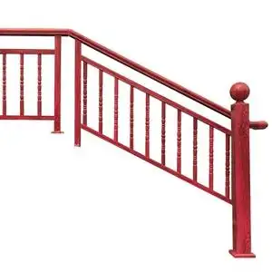 汇尊定制铝合金楼梯扶手简约仿实木室内室外别墅阳台护栏实木栏杆