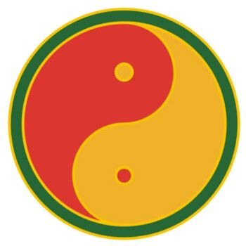 周易易经双色太极图三色太极图万字符正气图客厅玄关装饰画149 红黄