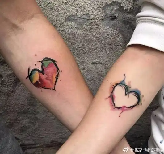 情侣纹身##黑灰纹身##小图纹身