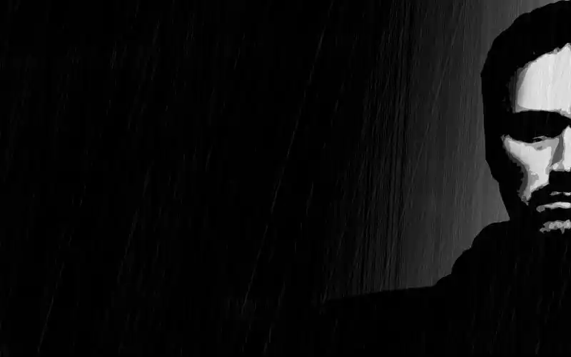 帅气黑白阴森黑衣人电脑桌面壁纸_设计创意_壁纸下载_美桌网