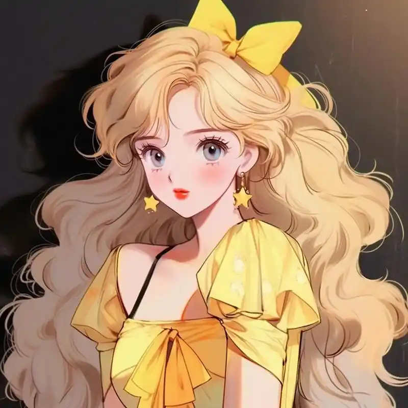 动漫气质美女头像/黄色系 青春气质有活力的头像939393