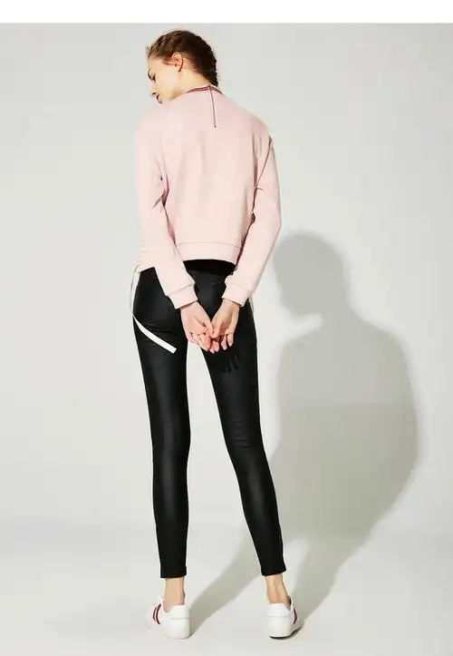 修身显瘦黑色松紧腰紧身打底小脚休闲裤