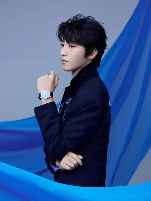 王俊凯蓝色刺绣西装##王俊凯又露红鞋底了