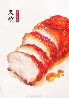 彩铅手绘##吃货日常##广东美食#画了好久好久的广式烧味 作者 @蛋蛋