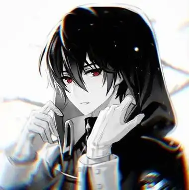 黑暗系动漫伤感男头像一对