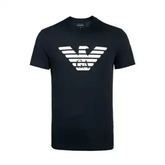 阿玛尼(armani)男装 夏季男士短袖t恤 10678 礼物送男友 藏青色 l