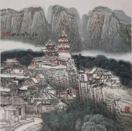 荒凉,孤独之力与美——读王文芳山水画作品 作者:李松 (王文芳艺术馆