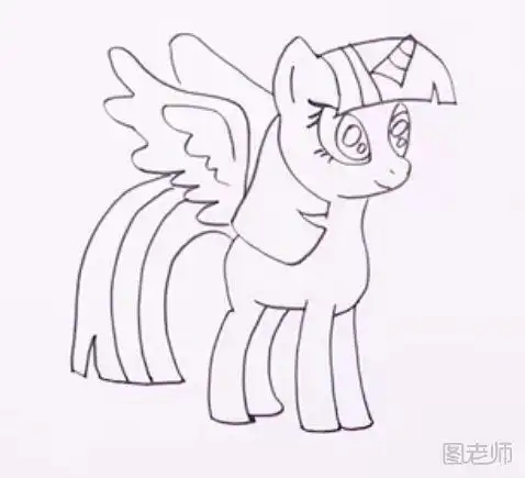 紫悦公主的简笔画步骤