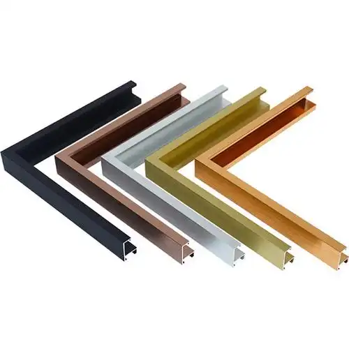 鸿跃铝合金画框 镜框装饰条 铝合金线条框边框 金属相框镜框边条