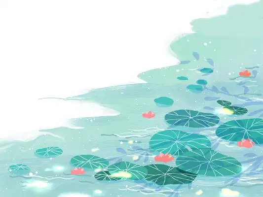 夏季夏天元素荷花荷叶荷塘png素材