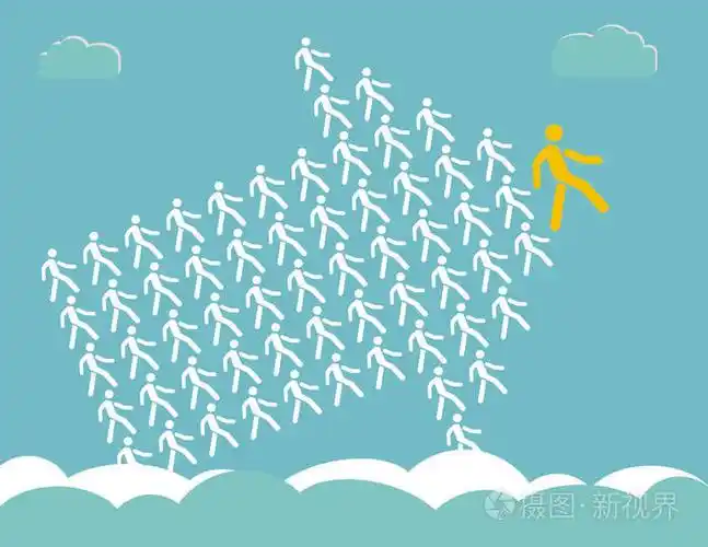 箭头显示方式-工人群众跟随团队领导