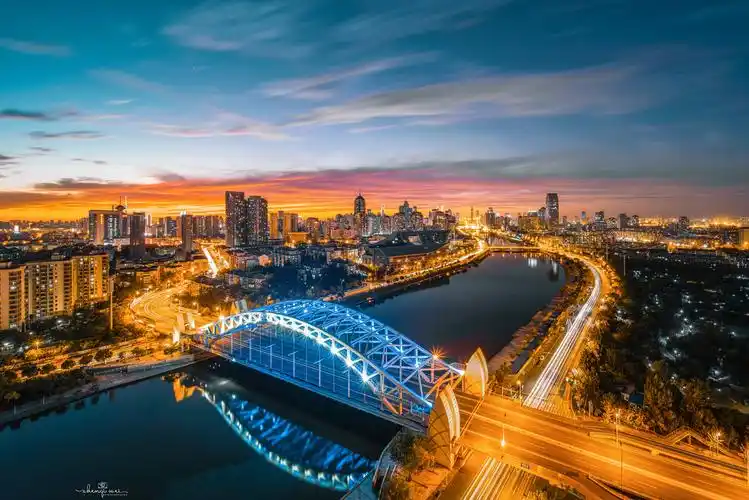 国泰桥天津年内数一数二的晚霞质量了笑哭