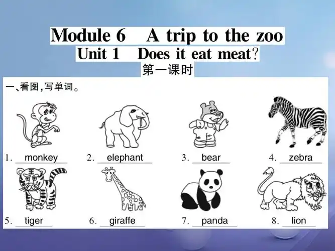 (通用版)2017_2018学年七年级英语上册module6atriptothezoounit1does