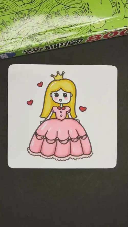画画原来如此简单#教你画一个可爱的公主,你学会了吗-度小视