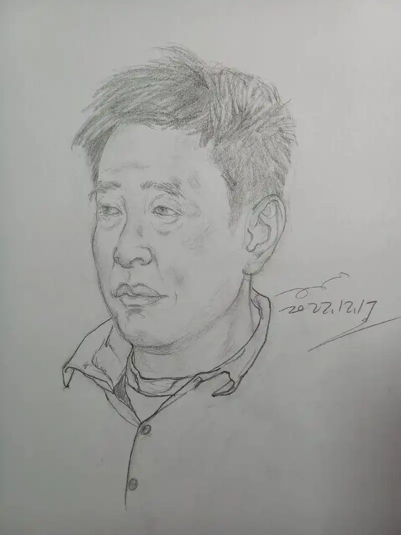 人物肖像  - 小吴画速写 - 抖音