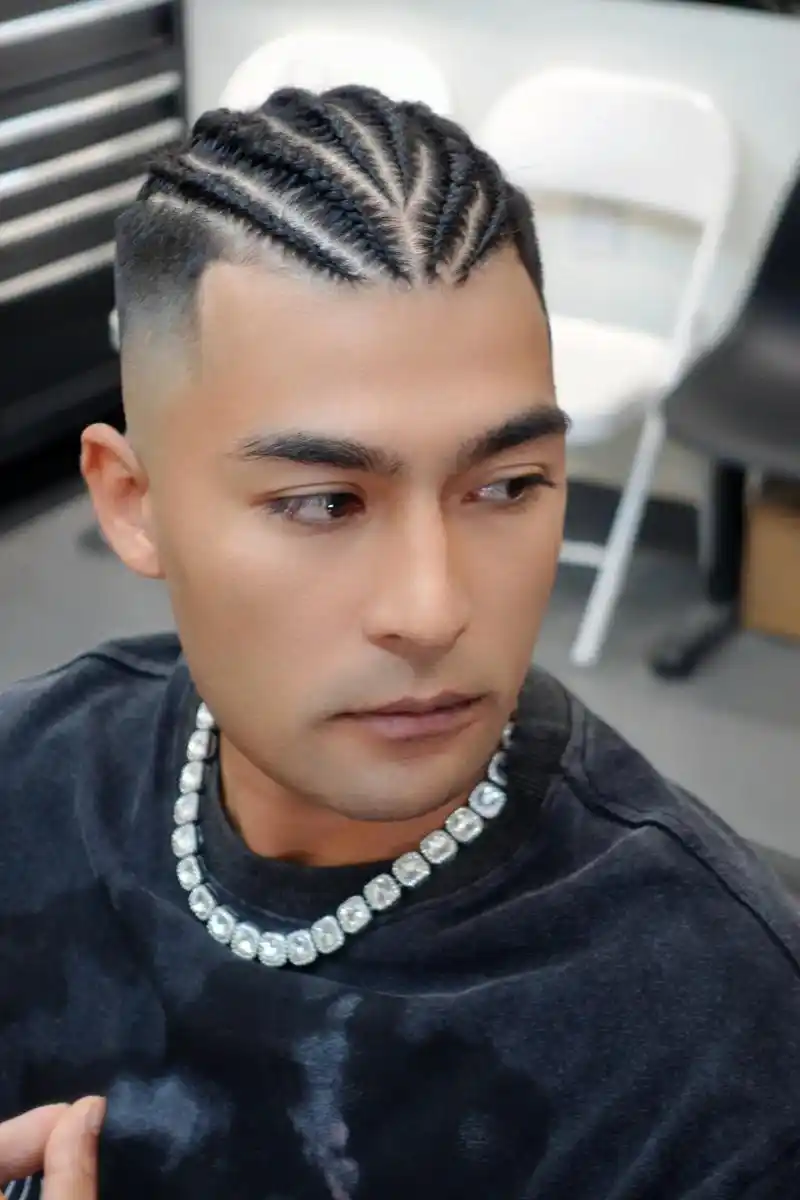 美式发型  #地垄沟辫 #地垄沟发型 看起来坏坏的男生其实 - 抖音