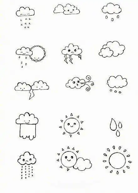 可爱手绘日记小图案 简单好看易画的图案_可爱表情 - 表情帝