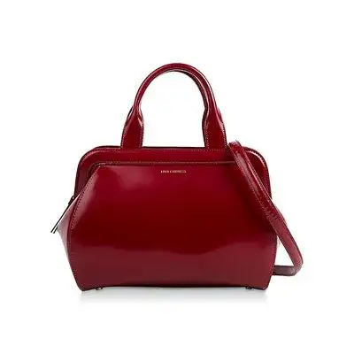 lulu guinness 露露·吉尼斯 女士简约皮革手提单肩包 红色
