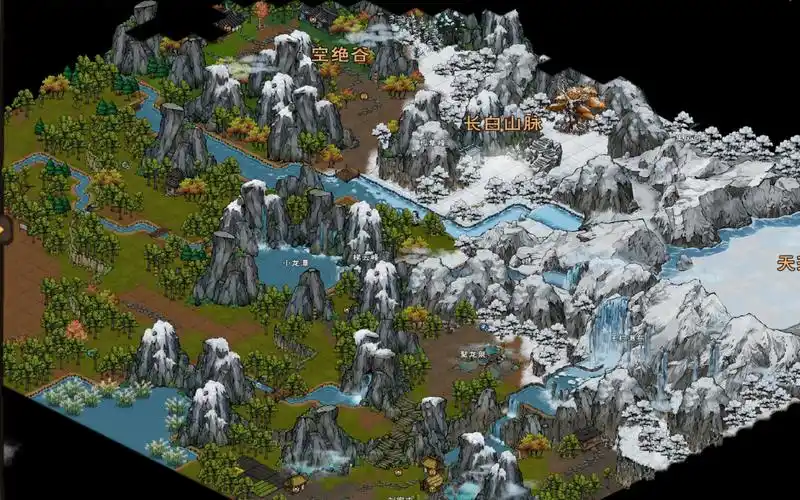 【烟雨江湖】 长白山地图详细探索 开图 黑土地 树桩 宝箱 人物对话