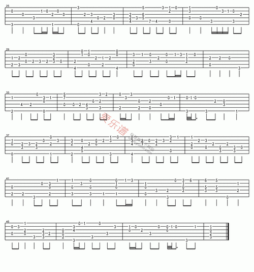 巴赫《g弦上的咏叹调》 吉他谱