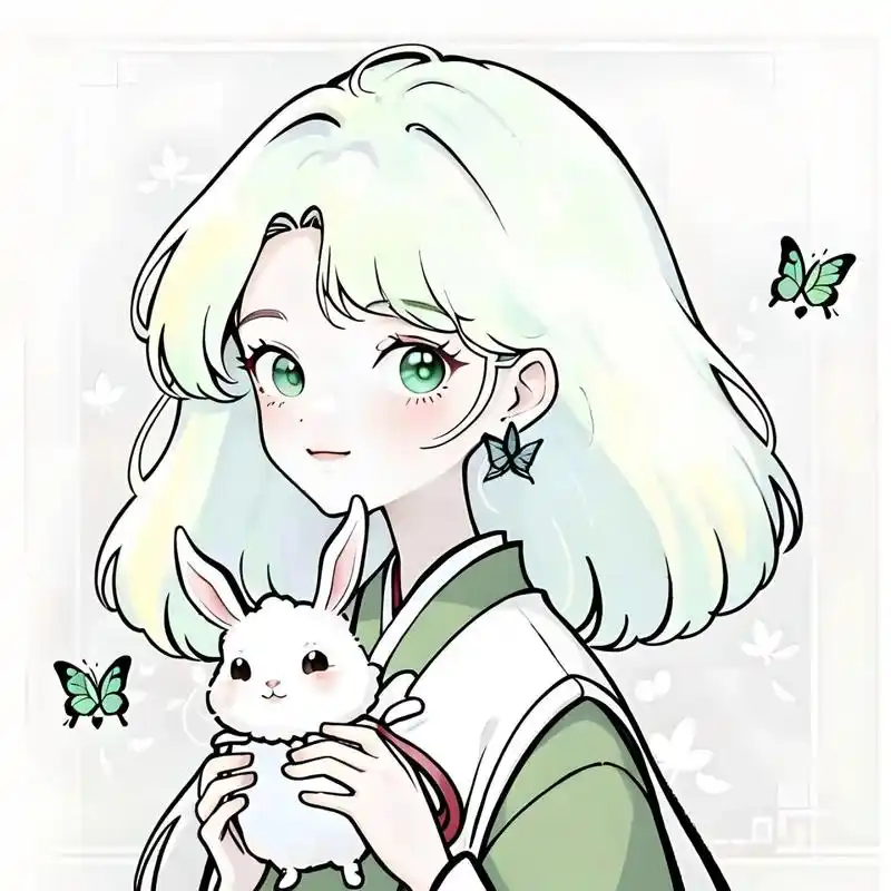 极简头像-十二生肖之卯兔92 很多人想看的小兔子91来啦   绘图