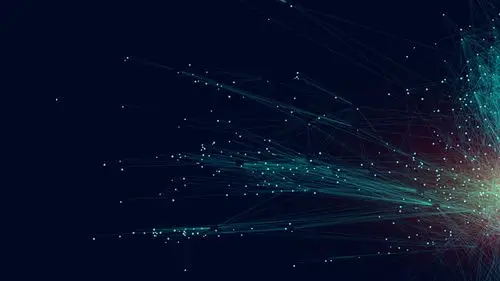 三张科技感的绿色点线ppt背景图片