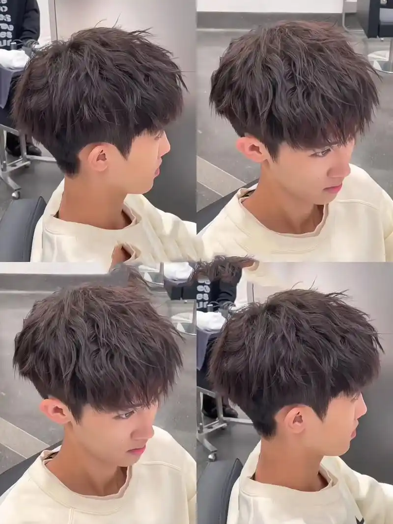 男生超自然立体摩根碎盖‖ 自然立体无需打理  男生超自然立体摩根碎