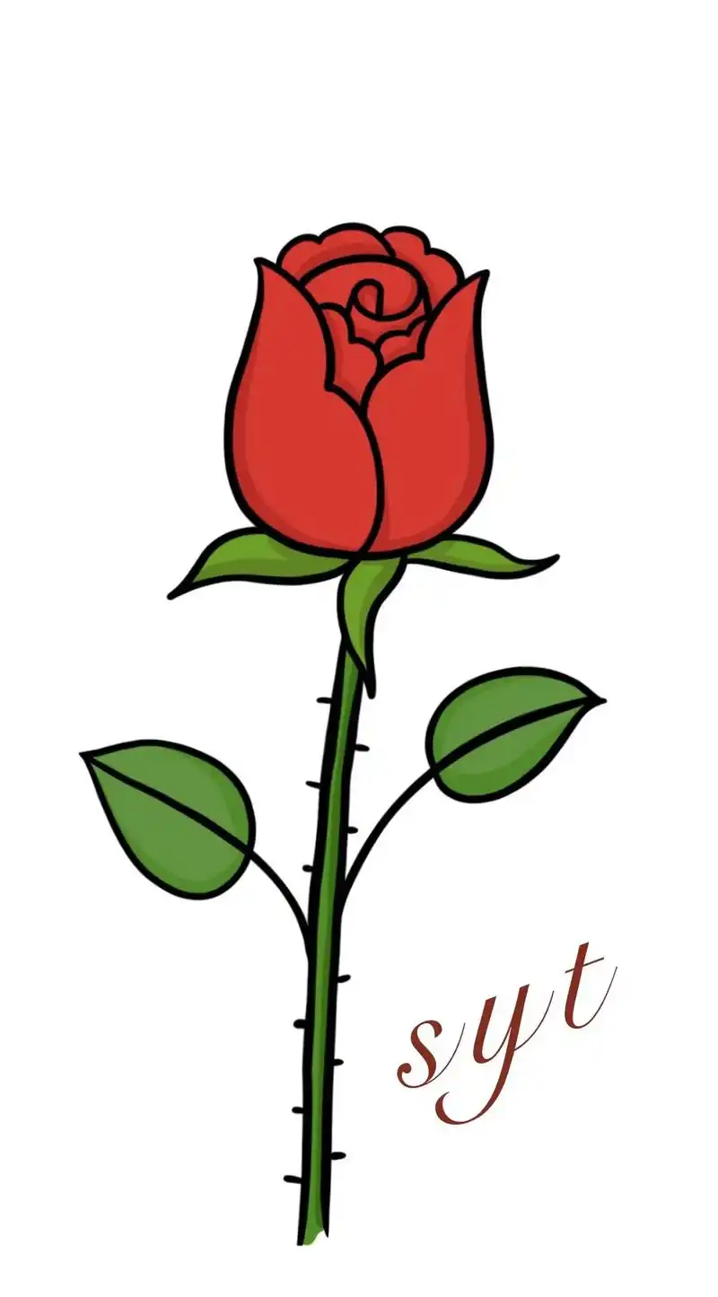 这样画玫瑰一学就会吧.#简笔画 #绘画过程 #教程分享 @抖 - 抖音