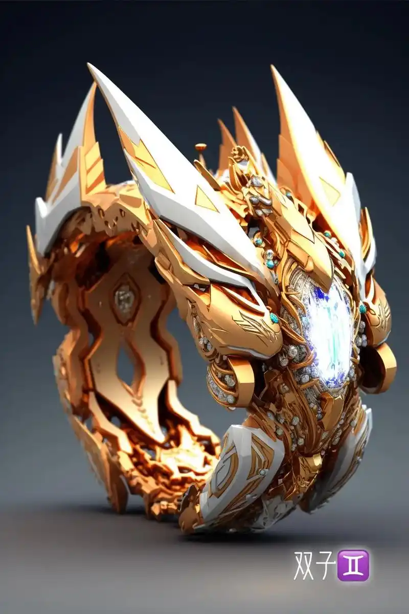 十二82星座机甲戒指  双子的太阳沉向湖间 长长的影子落了下来 - 抖