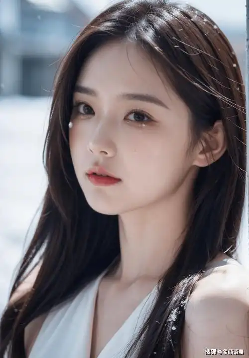 高清美女壁纸:雪地中的高颜值女神_外套_身材_的图片