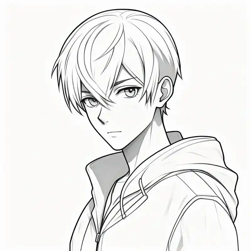 96 平头黑白素描头像精选 探索黑白素描的韵味,平头形象更具艺术