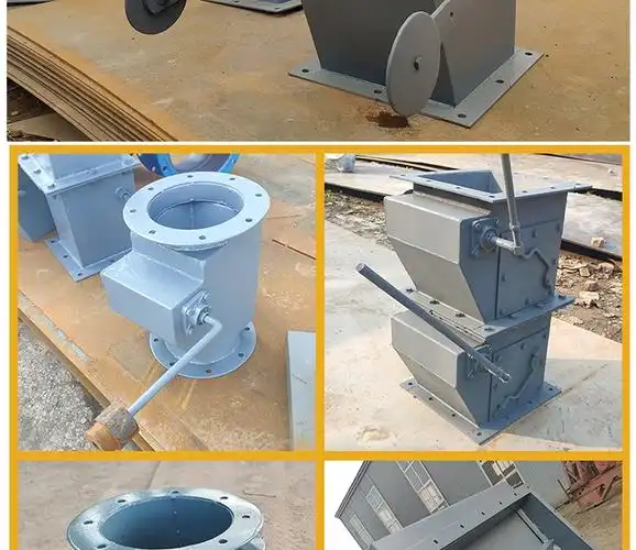 适用重锤翻板阀手动单层锁风重力卸灰阀电动双层卸料阀气动三通分料器