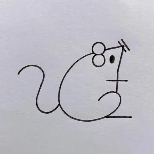 小老鼠简笔画教程