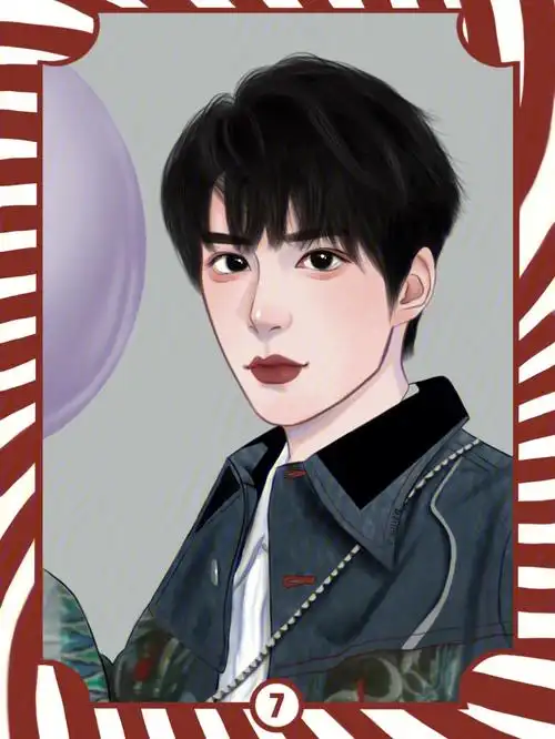 刘耀文我命运般的7号卡没抽到就自己画