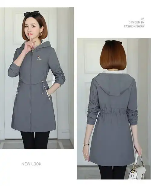 啄木鸟高端品牌新品中长款外套女春秋季2022新款韩版潮ins百搭休闲