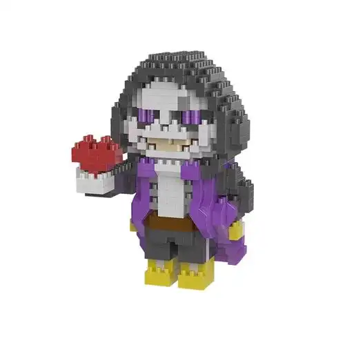 传说之下sans手办龙骨炮小颗粒微型拼装积木手办