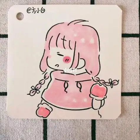 超级少女心的软妹简笔画手账素材 6015太好看了叭非原创