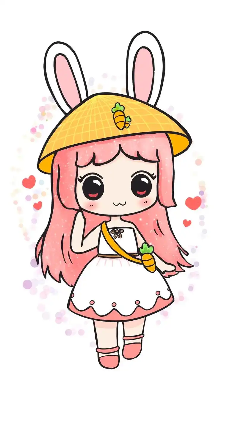 可可爱爱兔兔合集 卡通简笔画.#儿童画 #卡通人物 #女孩头 - 抖音