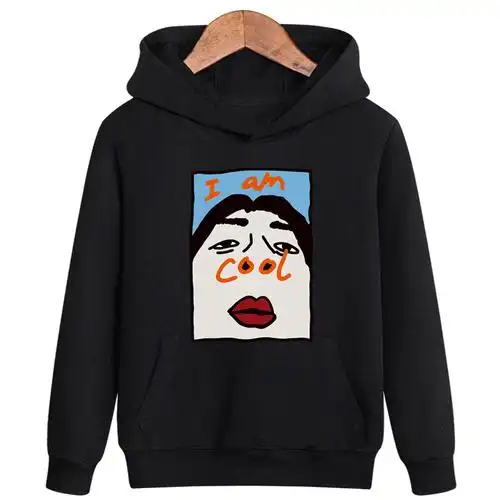 趣味我很童装鼻孔连帽cool外套春秋加绒卫衣卫衣