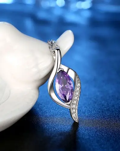 特惠s925银紫色灵吊坠(附送银链)