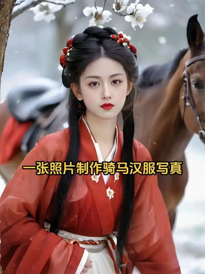 红衣古装写真照一键生成  古 - 抖音