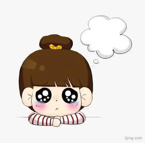 委屈卡通手绘萌妹子