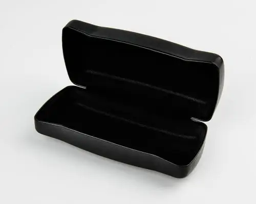 【新款 v眼镜盒 爆款黑色皮质墨镜盒 品牌太阳镜盒 专柜眼镜包装】价