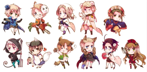 求这套黑塔利亚万圣节版套图