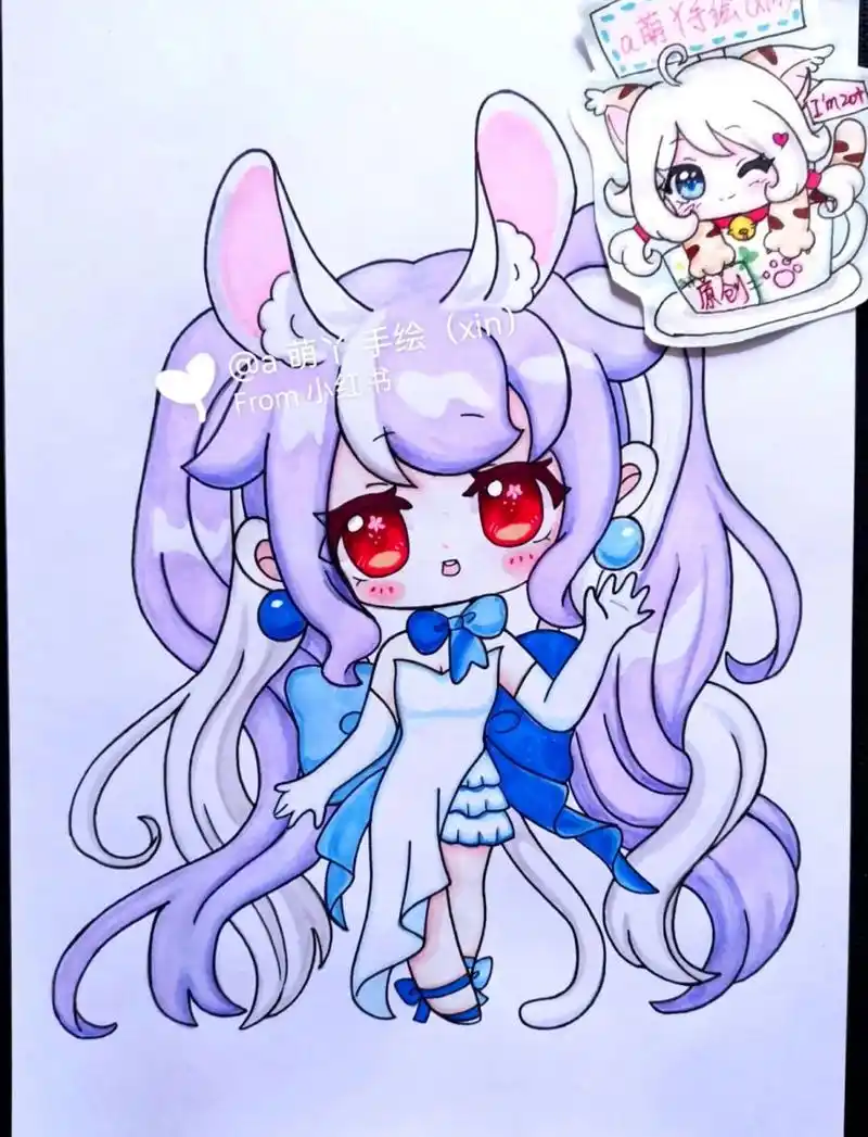 十二星座双子座女孩原创手绘简笔画画的日常 原创(第5幅) 十二星座