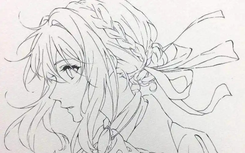 【紫罗兰永恒花园】五倍速下的薇尔莉特勾线(上)_哔哩哔哩_bilibili