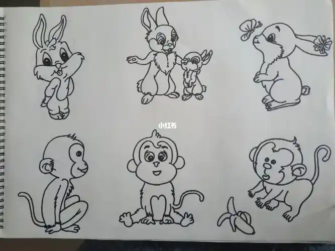 动物拟人简笔画动物拟人简笔画图片大全带颜色简单