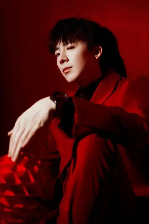 明星龙年春晚出发图#  刘宇宁身着一身红,周围满满的福气包围.