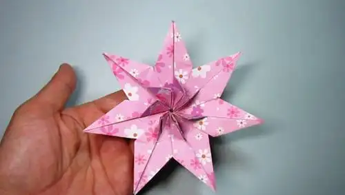 3分钟折出美丽的七瓣花,简单的儿童手工折纸花朵