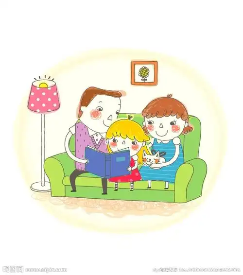 水粉画-幸福的一家三口,图片,儿童画教程-学笔画